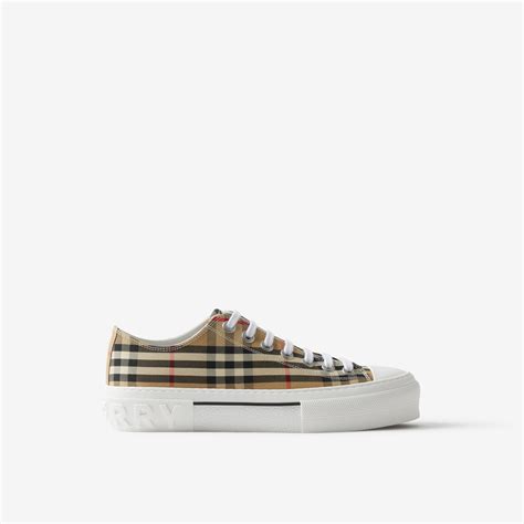 burberry checkered sneakers|archive beige check sneakers.